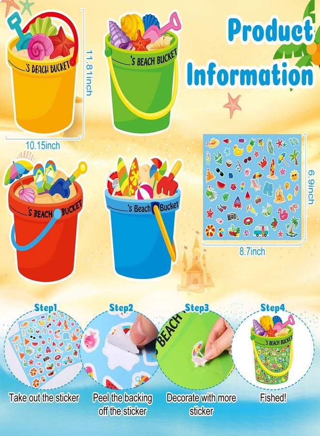 Funrous مجموعة Funrous المكونة من 24 مجموعة أدوات حرفية صيفية على شكل دلو، مقاس 10.2 × 11.8 بوصة، اصنع بنفسك أنشطة فنية صيفية، ملصقات كبيرة لحفلات أعياد الميلاد ذات طابع شاطئي، هدية عيد ميلاد مميزة، ديكور منزلي أو صفي (دلو). - Image 2
